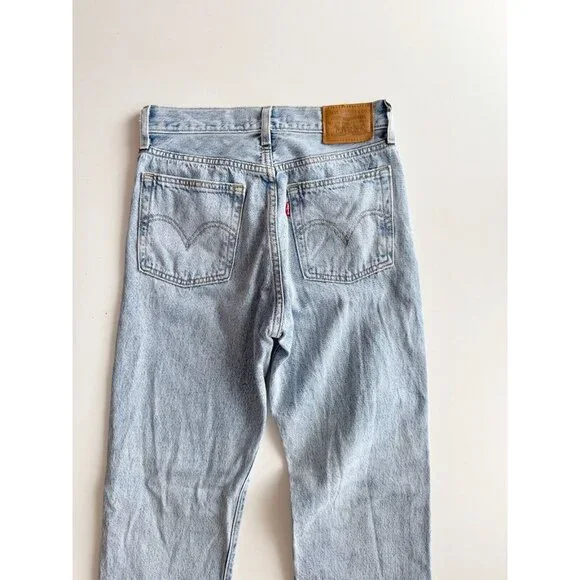 LEVI'S Wedgie Straight Montgomery Baked Light High Rise Cropped Jeans, Size 25 - Picture 8 of 15